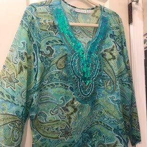 Shear see through blouse.